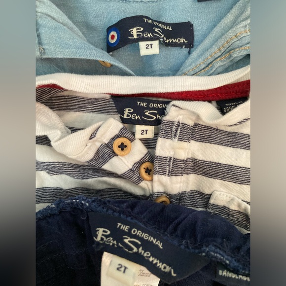 Ben Sherman boys 2T set ADORABLE 3pc short sleeve button down,henley and shorts - Picture 3 of 5